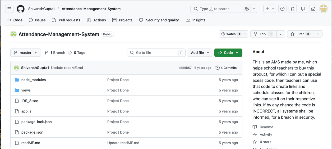 Attendance Management System