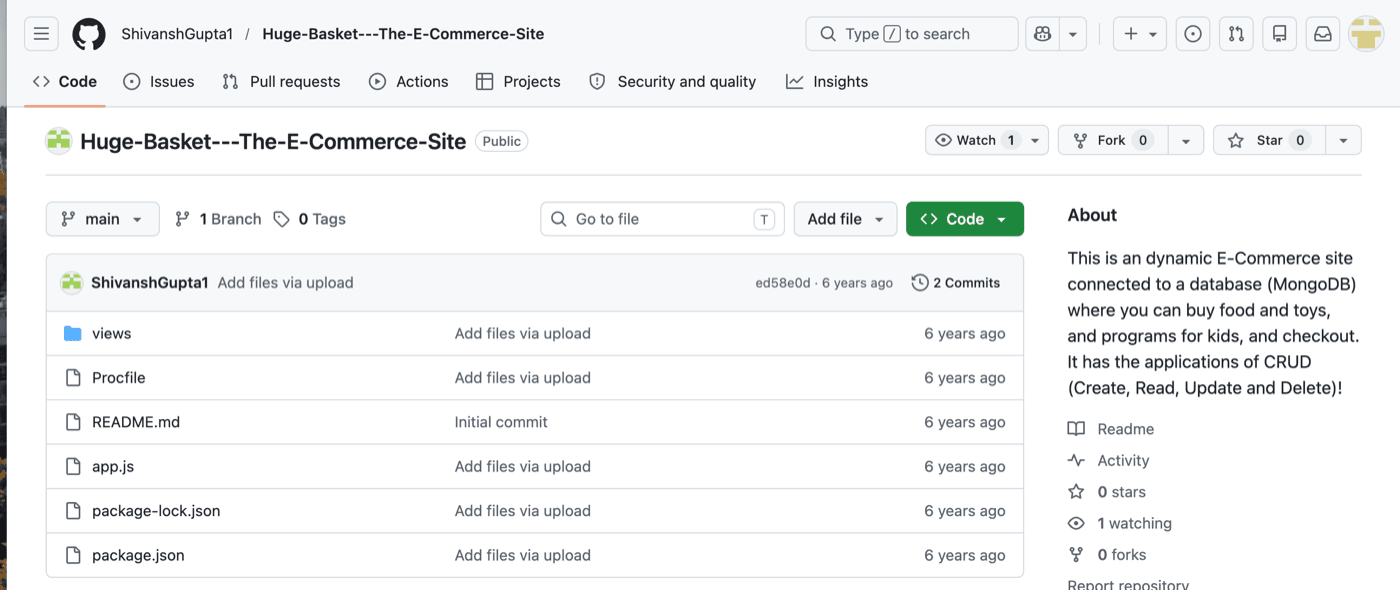 Huge Basket — E-Commerce